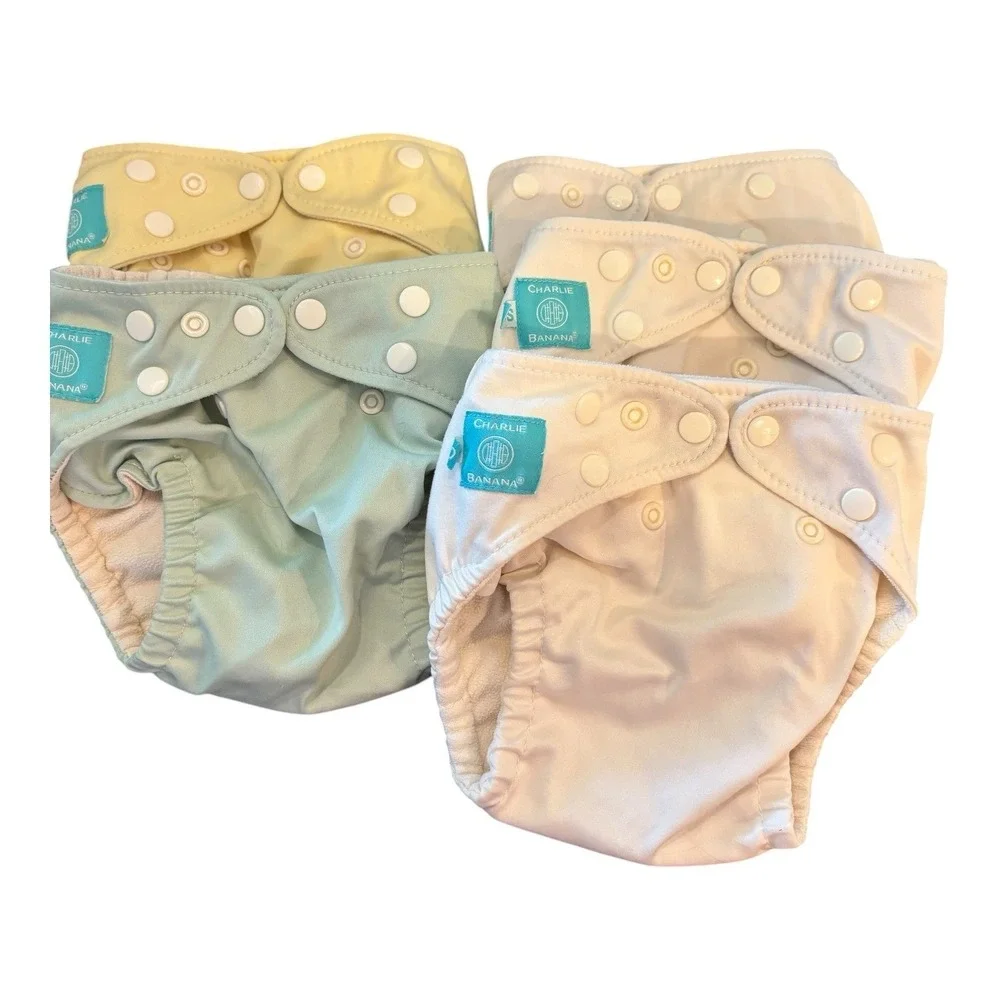 Charlie Banana Cloth Diaper Lot 38 Diapers 38 Inserts Wet Bag 64 Disp Liners